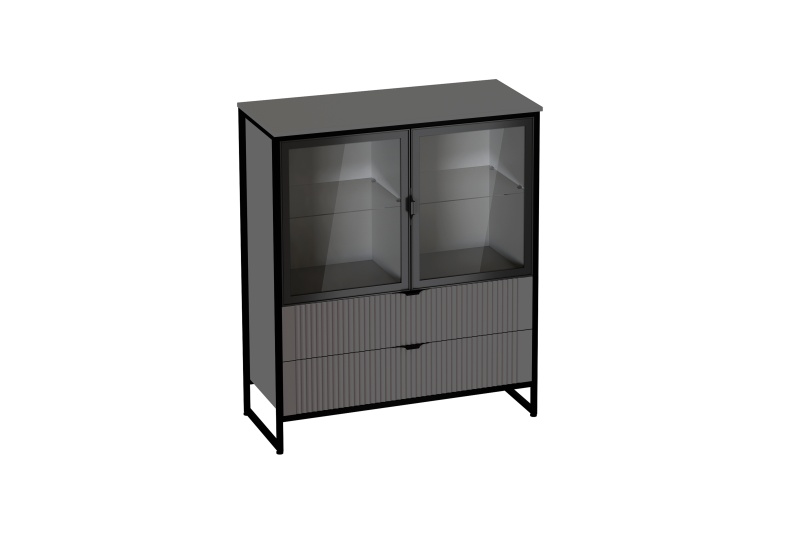 Тумба 2 дв 2 ящ "Нора" гостиная Графит