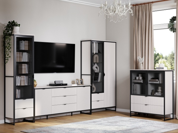 Тумба 2 дв 2 ящ "Нора" гостиная Персидский жемчуг